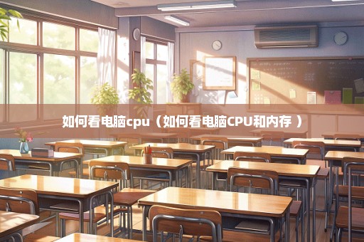 如何看电脑cpu（如何看电脑CPU和内存 ）