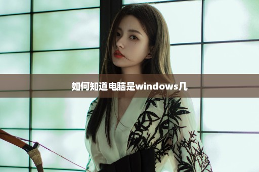 如何知道电脑是windows几