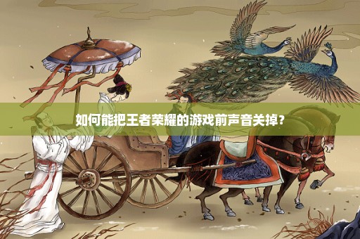 如何能把王者荣耀的游戏前声音关掉？