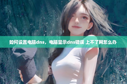 如何设置电脑dns，电脑显示dns错误 上不了网怎么办 