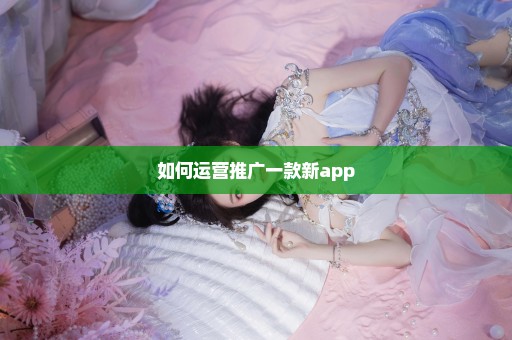 如何运营推广一款新app