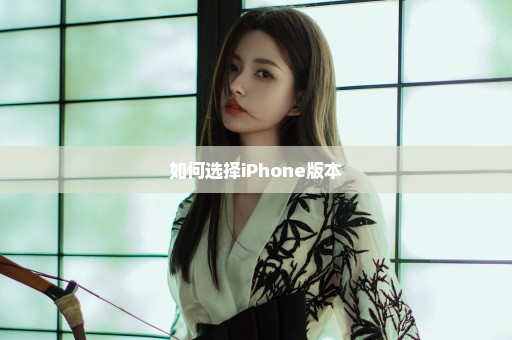 如何选择iPhone版本