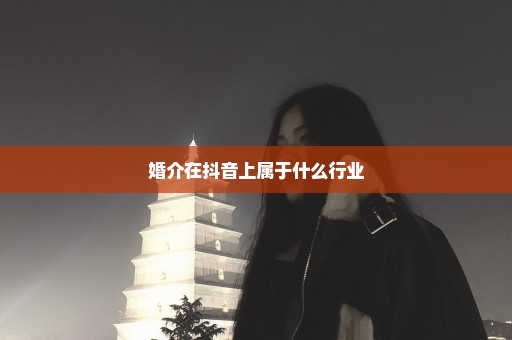 婚介在抖音上属于什么行业