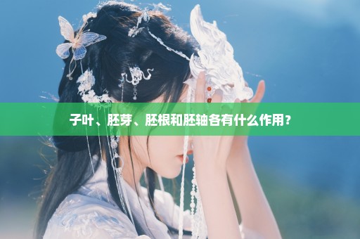 子叶、胚芽、胚根和胚轴各有什么作用？