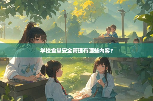 学校食堂安全管理有哪些内容？