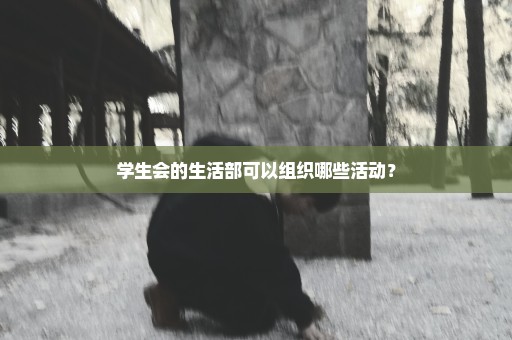 学生会的生活部可以组织哪些活动？