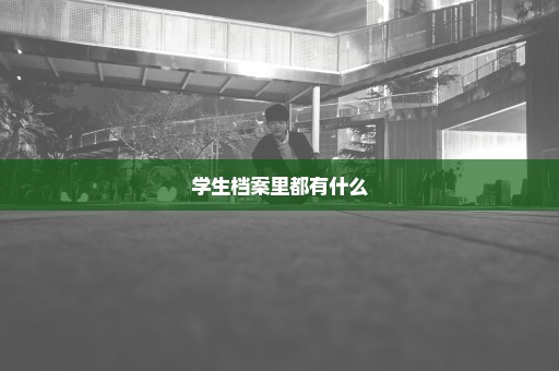 学生档案里都有什么