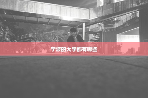 宁波的大学都有哪些