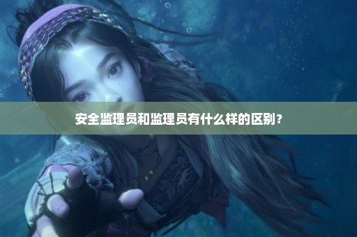 安全监理员和监理员有什么样的区别？