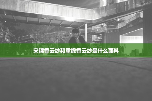 宋锦香云纱和重缎香云纱是什么面料