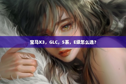 宝马X3，GLC，5系，E级怎么选？