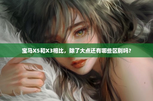 宝马X5和X3相比，除了大点还有哪些区别吗？