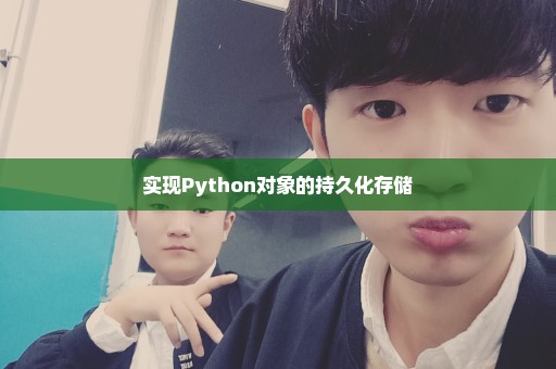 实现Python对象的持久化存储