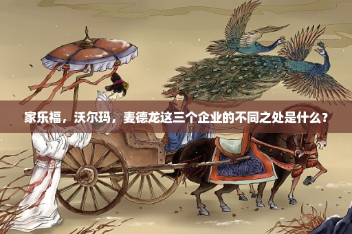 家乐福，沃尔玛，麦德龙这三个企业的不同之处是什么？