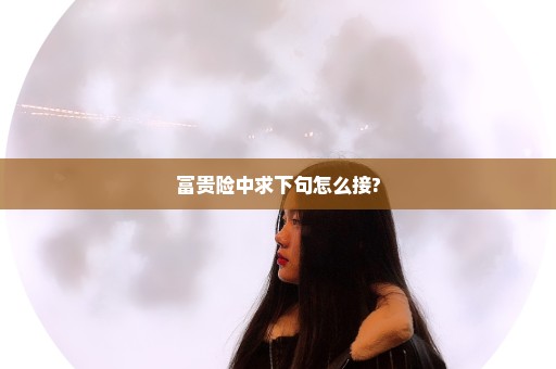 富贵险中求下句怎么接?