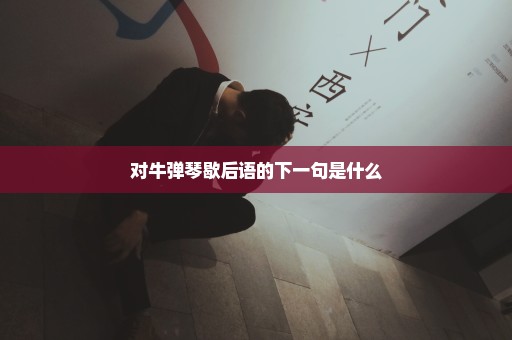 对牛弹琴歇后语的下一句是什么