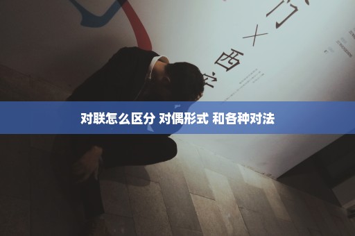 对联怎么区分 对偶形式 和各种对法