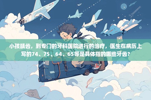 小孩龋齿，到专门的牙科医院进行的治疗，医生在病历上写的74、75、64、65等是具体指的哪些牙齿？