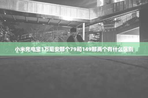 小米充电宝1万毫安那个79和149那两个有什么区别