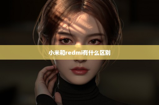 小米和redmi有什么区别