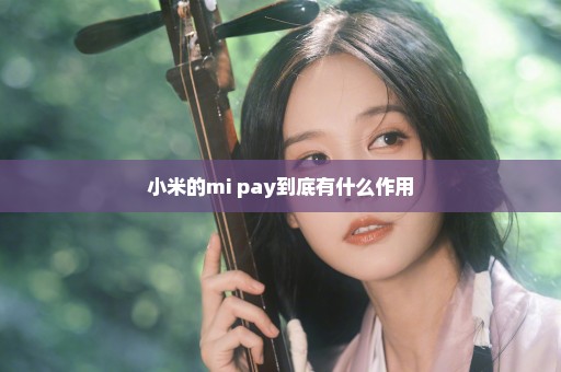 小米的mi pay到底有什么作用