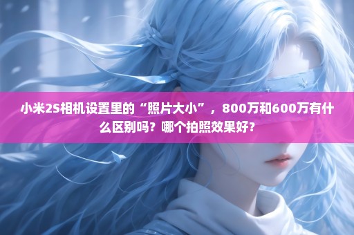 小米2S相机设置里的“照片大小”，800万和600万有什么区别吗？哪个拍照效果好？