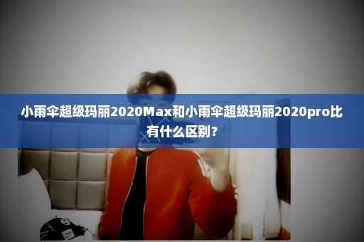 小雨伞超级玛丽2020Max和小雨伞超级玛丽2020pro比有什么区别？