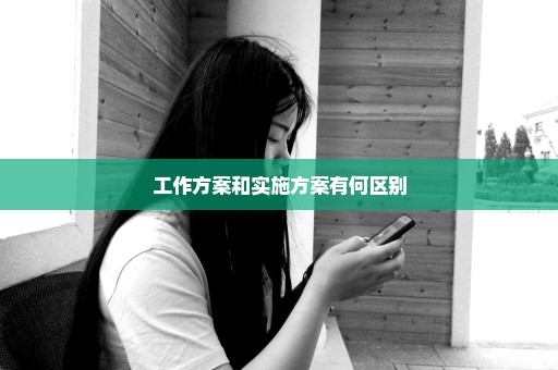 工作方案和实施方案有何区别