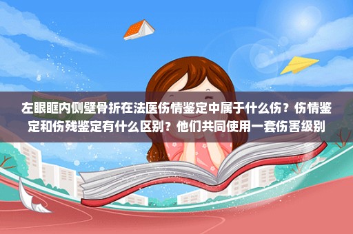 左眼眶内侧壁骨折在法医伤情鉴定中属于什么伤？伤情鉴定和伤残鉴定有什么区别？他们共同使用一套伤害级别