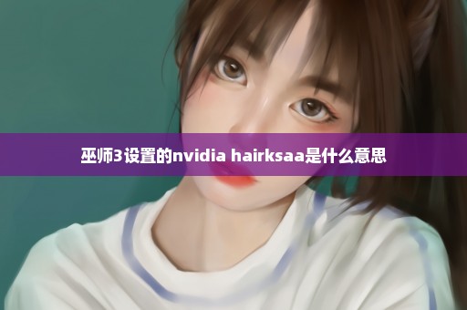 巫师3设置的nvidia hairksaa是什么意思