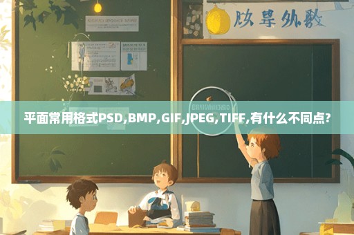 平面常用格式PSD,BMP,GIF,JPEG,TIFF,有什么不同点?