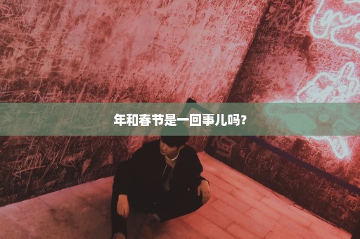 年和春节是一回事儿吗？