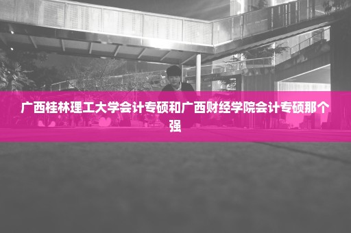 广西桂林理工大学会计专硕和广西财经学院会计专硕那个强