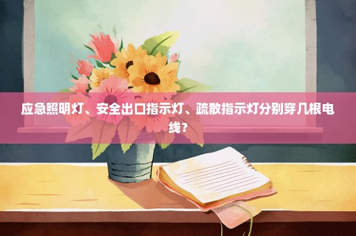 应急照明灯、安全出口指示灯、疏散指示灯分别穿几根电线？