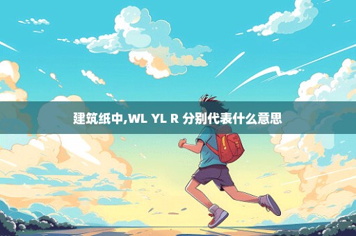 建筑纸中,WL YL R 分别代表什么意思