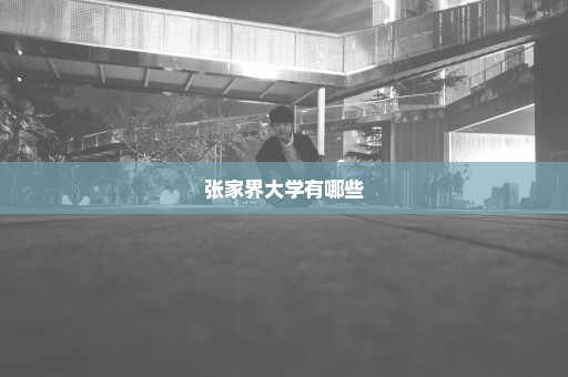 张家界大学有哪些