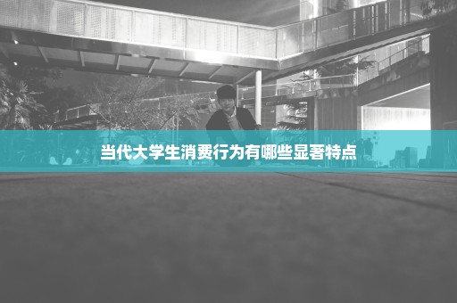 当代大学生消费行为有哪些显著特点