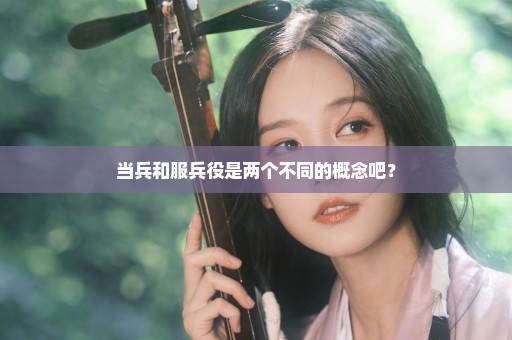 当兵和服兵役是两个不同的概念吧？