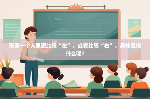 形容一个人思想比较“左”，或者比较“右”，具体是指什么呢？