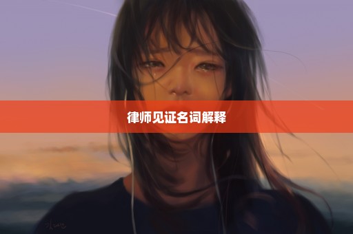 律师见证名词解释