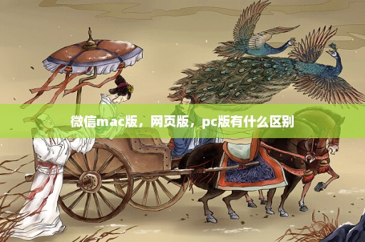 微信mac版，网页版，pc版有什么区别