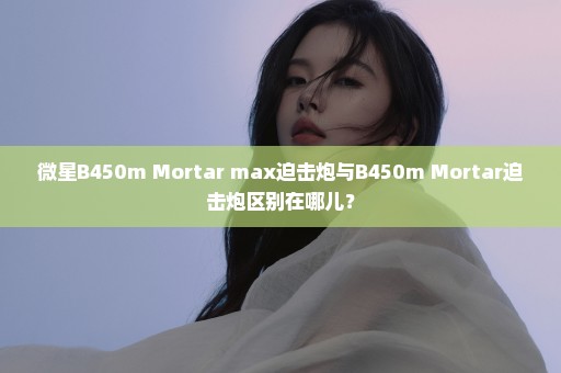 微星B450m Mortar max迫击炮与B450m Mortar迫击炮区别在哪儿？