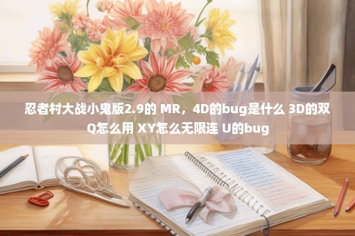 忍者村大战小鬼版2.9的 MR，4D的bug是什么 3D的双Q怎么用 XY怎么无限连 U的bug