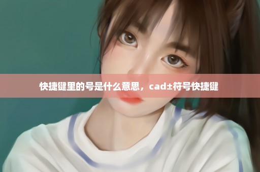 快捷键里的号是什么意思，cad±符号快捷键 