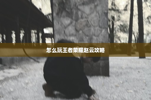 怎么玩王者荣耀赵云攻略