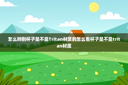 怎么辨别杯子是不是Tritan材质的怎么看杯子是不是tritan材质