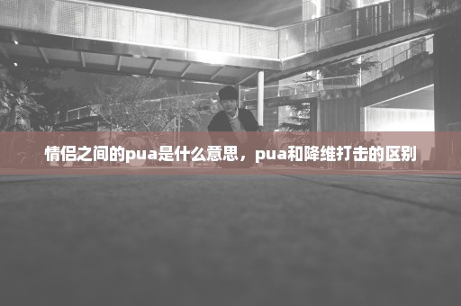 情侣之间的pua是什么意思，pua和降维打击的区别