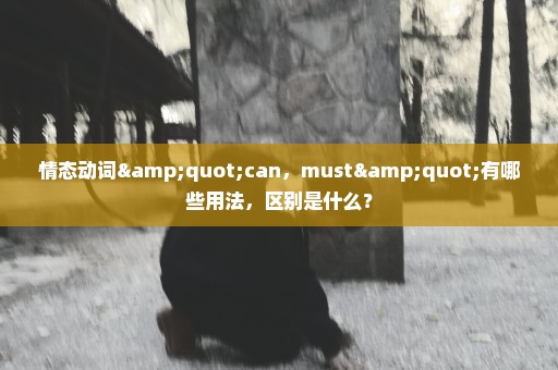 情态动词"can，must"有哪些用法，区别是什么？