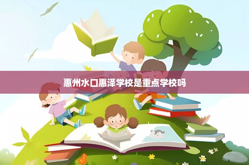 惠州水口惠泽学校是重点学校吗