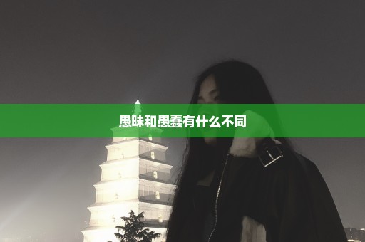 愚昧和愚蠢有什么不同